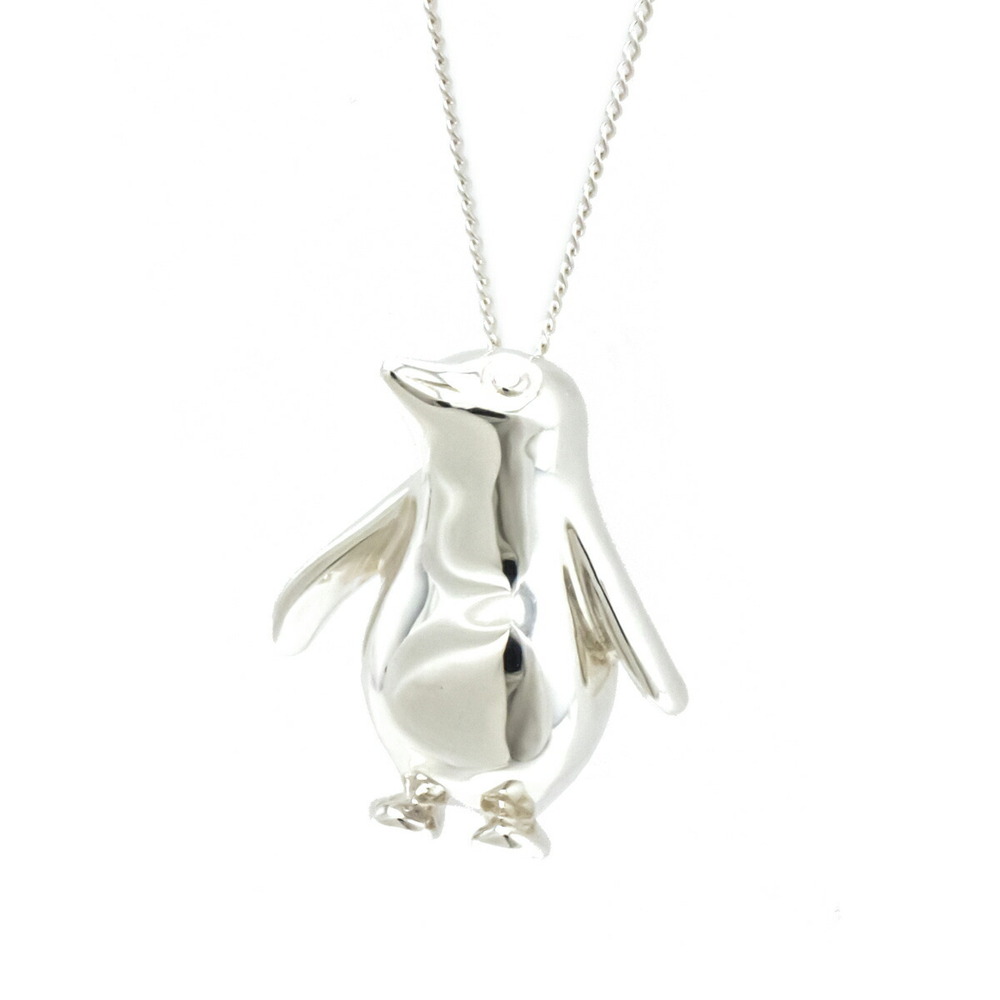 TIFFANY Co Penguin Pendant Necklace Animal Motif Silver